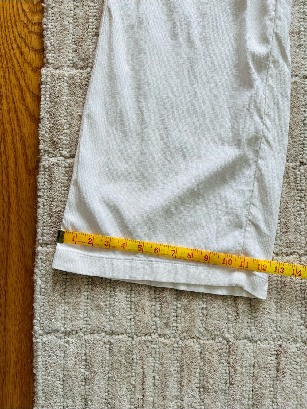 American Eagle Linen Blend Cream/White Wide Leg Flowy Stretch Waist Pants - Picture 6 of 8